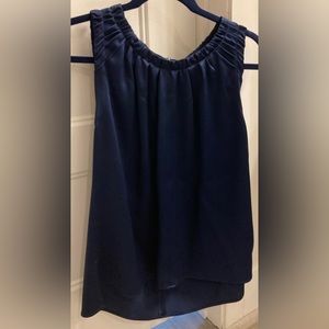HUGO BOSS-Navy blue sleeveless blouse-Size 6
